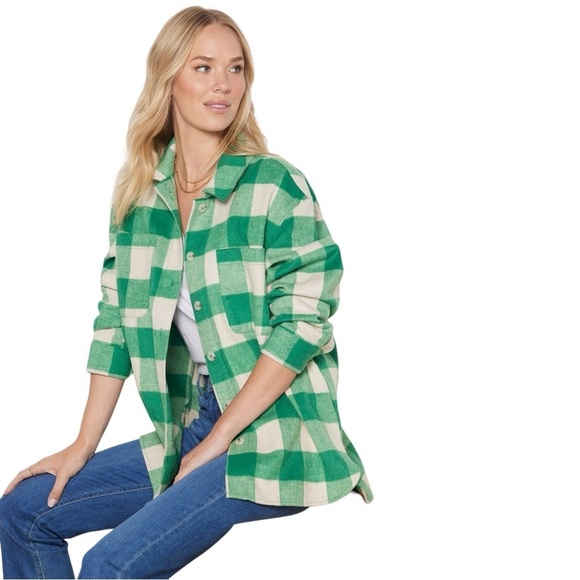 Sanctuary The Shacket Plaid Button Down Shirt Jacket XL - Picture 2 of 16